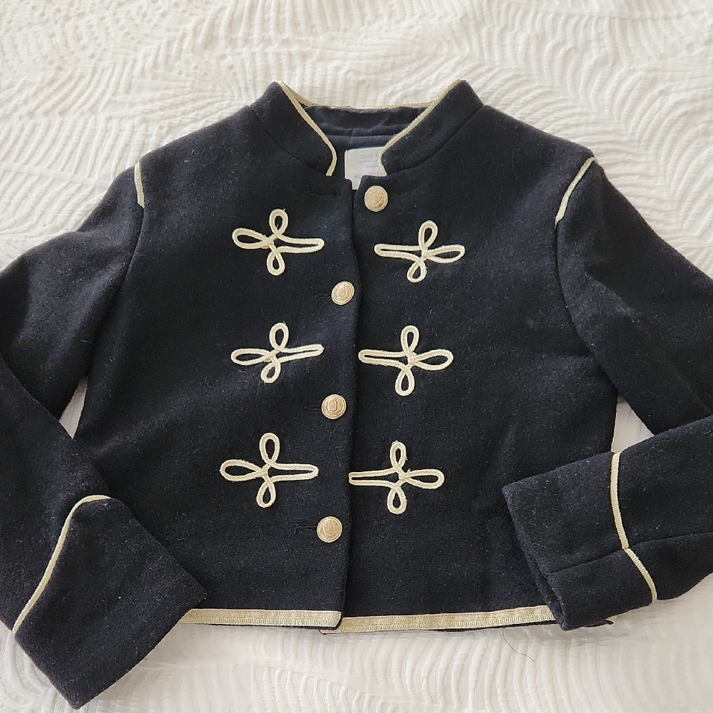 Zara Kids Black and Gold Jacket